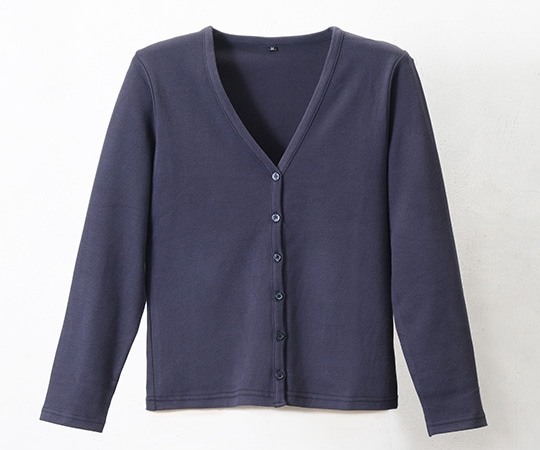 ディーフェイズ Vネックカーディガン ネイビー L S-03 1着（ご注文単位1着）【直送品】