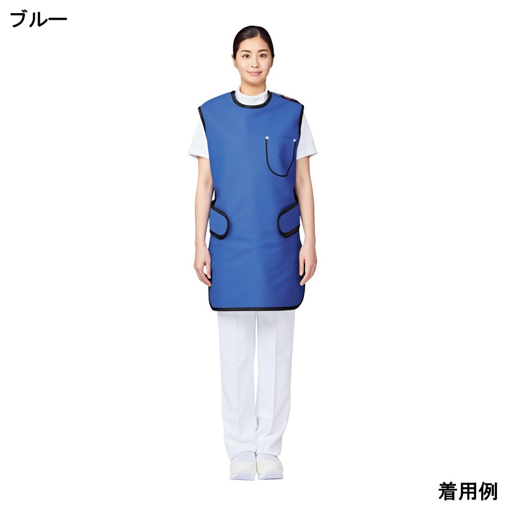 アズワン ワンタッチ防護エプロン（フレアKPPONE）ブルー S LE025S 1枚（ご注文単位1枚）【直送品】