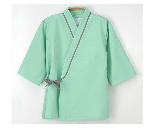 ナガイレーベン 検診衣じんべい型 グリーン S FK1461 1枚（ご注文単位1枚）【直送品】