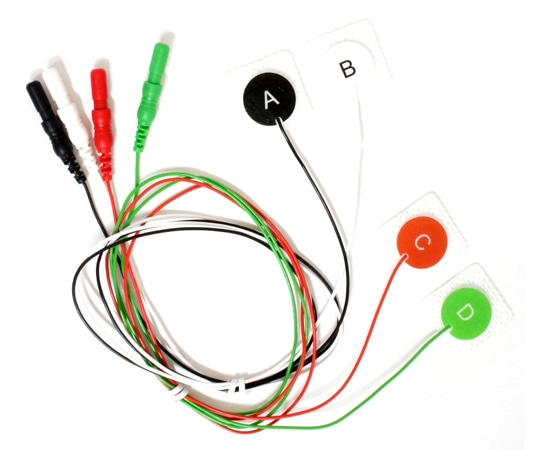 ビットストロング BSディスポーザブルECGリード線付電極 血行動態モニターDINアダプター接続用 4電極 IECカラー 5個入 V0014A-C0234I 1袋（ご注文単位1袋）【直送品】