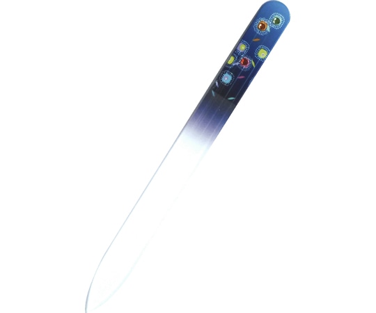 BISON スワロフスキー チェコ製ガラス爪ヤスリ 14cm 両面 夏02  1個（ご注文単位1個）【直送品】
