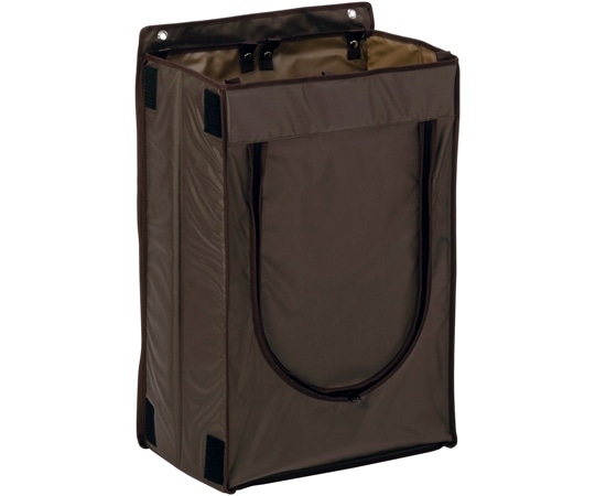 テラモト ホテルリネンワゴン回収袋 ファスナー付 ブラウン DS-573-100-4 1台（ご注文単位1台）【直送品】