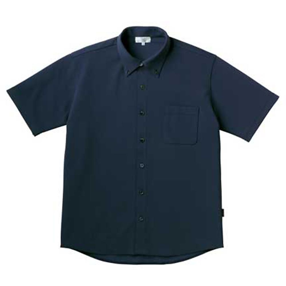 KIRAKU（トンボ） ニットシャツ ネイビー 4L（身丈85cm） CR162-89 4L 1枚（ご注文単位1枚）【直送品】