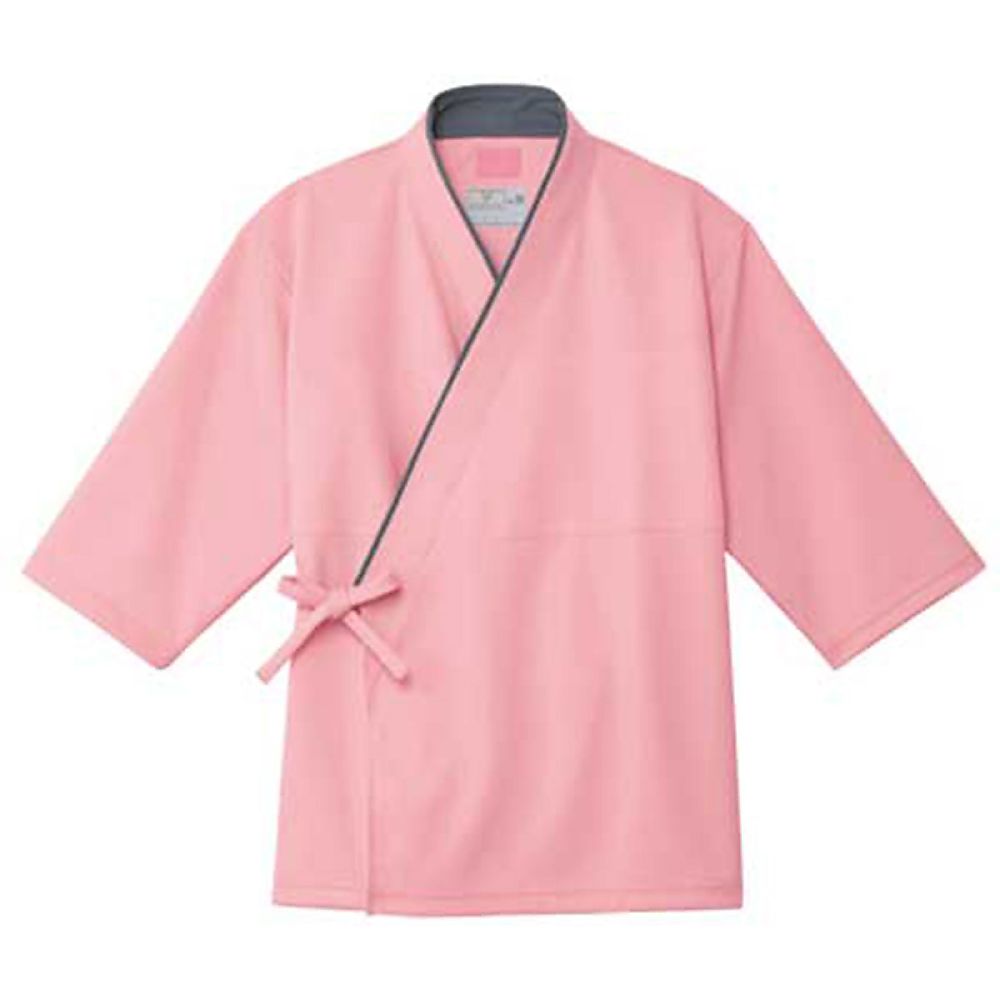 KIRAKU（トンボ） 検診用甚平 ピーチ L（身丈71cm） CR848-13 L 1枚（ご注文単位1枚）【直送品】