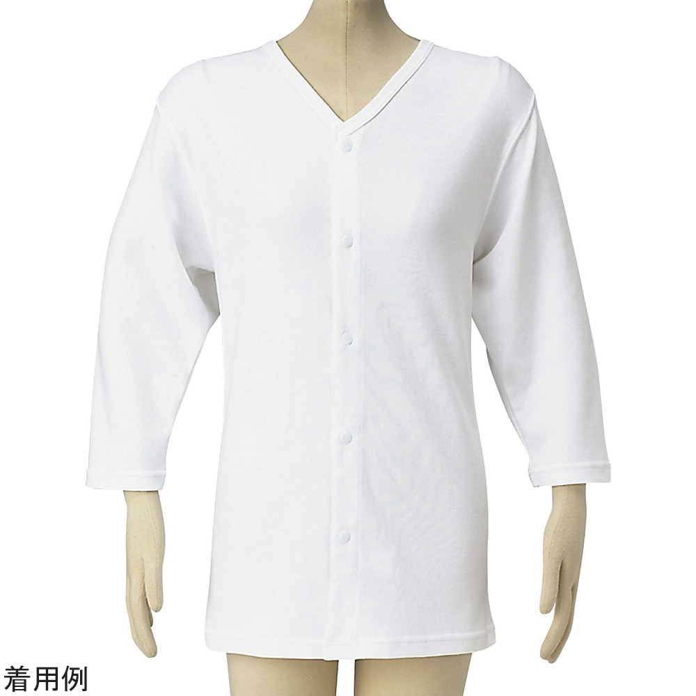 松本ナース産業 前開き肌着（紳士用）七分袖ホック M M-3 1枚（ご注文単位1枚）【直送品】