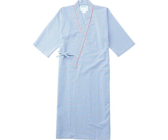 KAZEN 患者衣ガウン式 ブルー 3L 289-71 3L 1枚（ご注文単位1枚）【直送品】