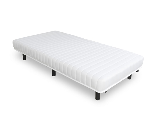 東谷 圧縮ロール 脚付きポケットコイルマットレス ホワイト BW-666 1個（ご注文単位1個）【直送品】