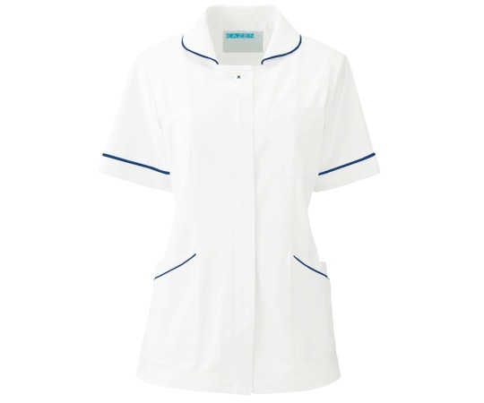 KAZEN レディスジャケット半袖 ネイビー LL 100-28 LL 1枚(ご注文単位1枚)【直送品】