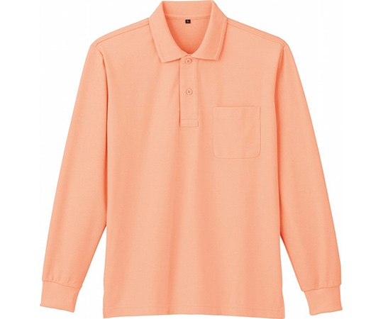 WHISEL（自重堂） 長袖ポロシャツ ライト オレンジ 5L 85864 1枚（ご注文単位1枚）【直送品】