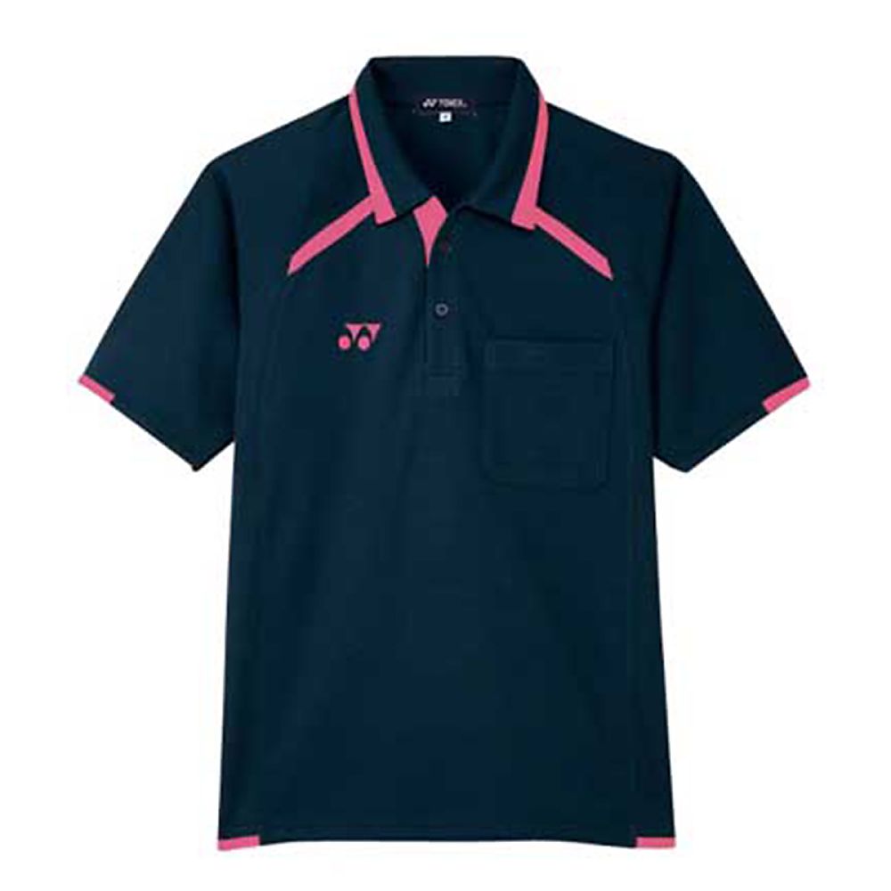 YONEX(トンボ) ニットシャツ ネイビー×チェリーピンク 3L(身丈77cm) CY300-14 3L 1枚(ご注文単位1枚)【直送品】
