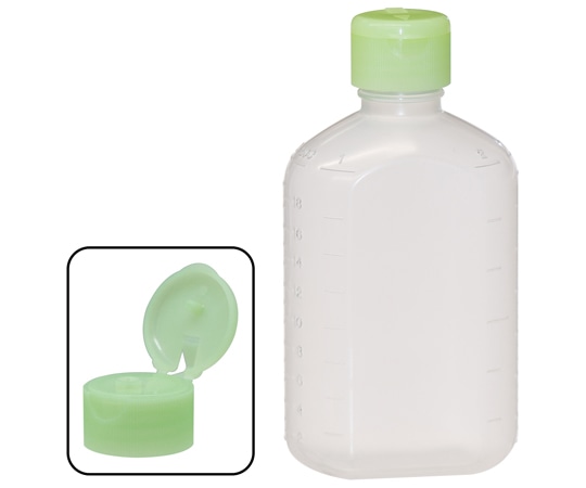 金鵄製作所 小判型投薬瓶 200mL ワンタッチキャップ（ライトグリーン:竹） 100本入 23030-003 1箱（ご注文単位1箱）【直送品】