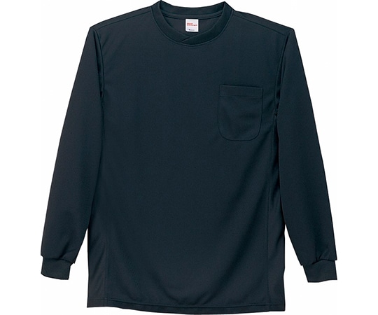 WHISEL（自重堂） 長袖Tシャツ ブラック M 47674 1枚（ご注文単位1枚）【直送品】