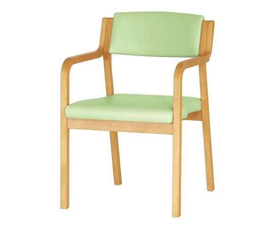 貞苅椅子製作所 スタッキングチェア 全ひじ付 2脚入 グリーン Care-116-AC AL-G 1箱(ご注文単位1箱)【直送品】