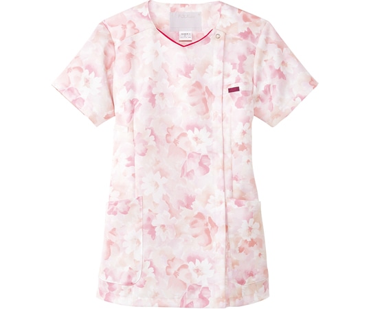 フォーク 花柄ジップスクラブR ピンク S 7034SC-3 1枚（ご注文単位1枚）【直送品】