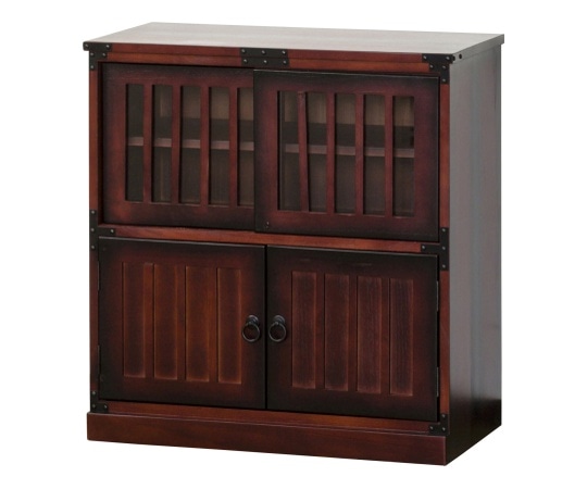 クロシオ 民芸調 水屋 64735 1台（ご注文単位1台）【直送品】