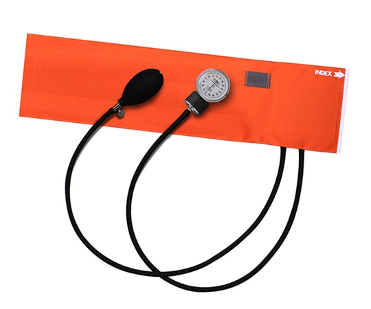 フォーカルコーポレーション アネロイド血圧計 ラテックスフリー ナイロンカフ・オレンジ FC-100V NC 1台（ご注文単位1台）【直送品】