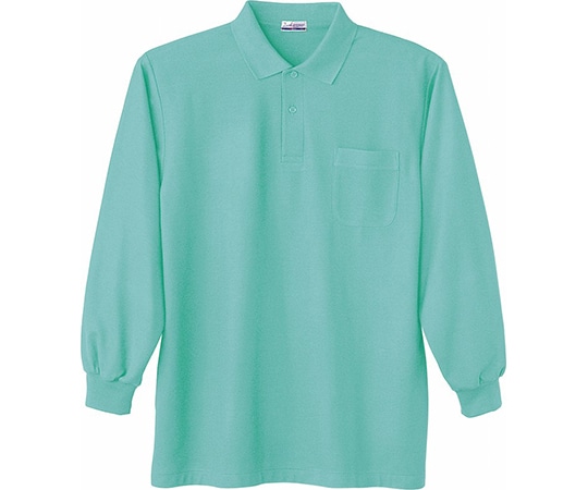 WHISEL(自重堂) 長袖ポロシャツ エメラルド L 24434 1枚(ご注文単位1枚)【直送品】