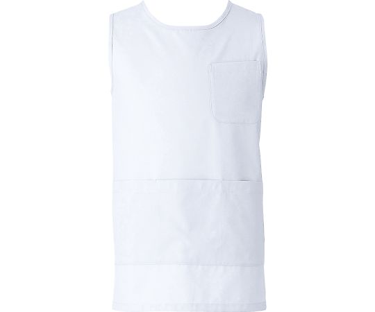 KAZEN ショートエプロン 白 3L 932-70 3L 1枚（ご注文単位1枚）【直送品】