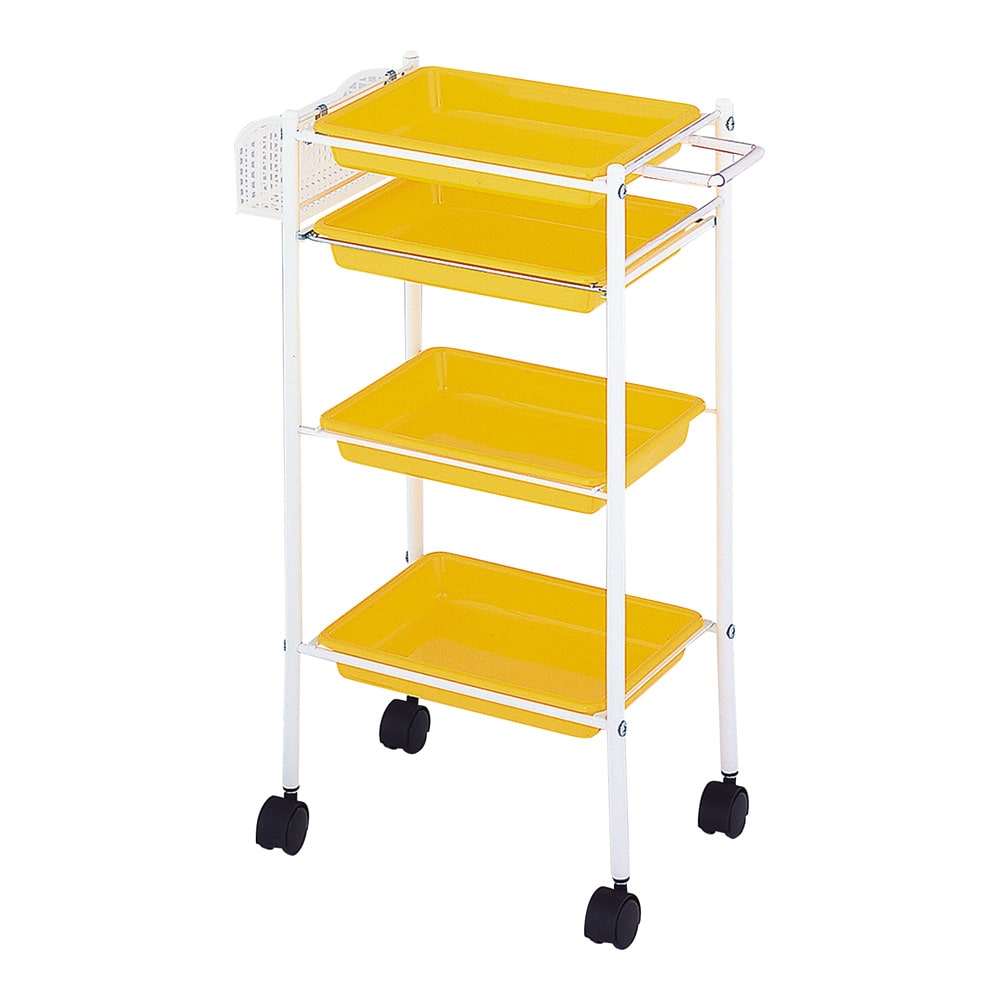 西村製作所 トレーワゴン（C-305） 510×280×835mm イエロー  1台（ご注文単位1台）【直送品】