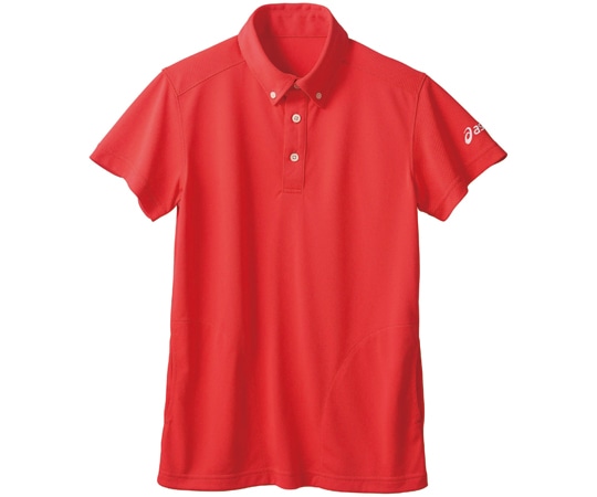 アズワン ポロシャツ 兼用 半袖 シャインレッド L CHM308-2101 L 1枚(ご注文単位1枚)【直送品】