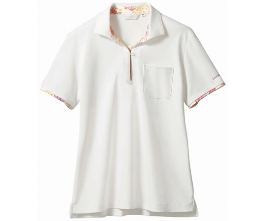 住商モンブラン ニットシャツ レディス オフホワイト/アメリ ピンク S LW203-12 S 1枚（ご注文単位1枚）【直送品】