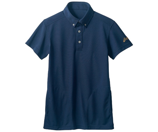 アズワン ポロシャツ 兼用 半袖 ネイビー L CHM308-5006 L 1枚（ご注文単位1枚）【直送品】