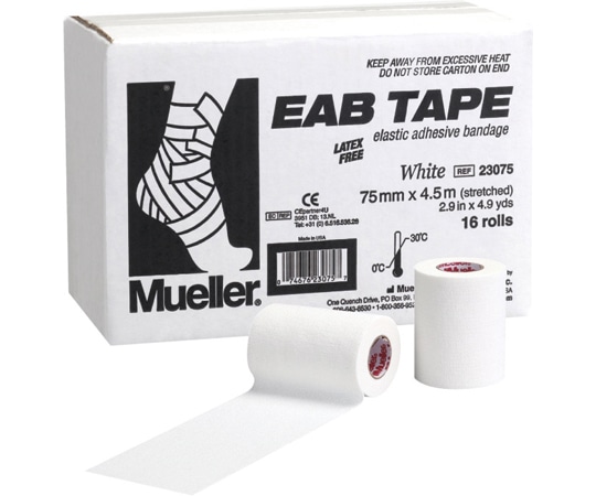 MUELLER EABテープ 76mm ホワイト 1箱（16巻入） 23075 1箱（ご注文単位1箱）【直送品】