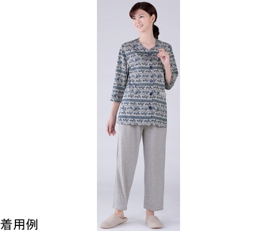 セルヴァン 小柄な私の花やか楽ちんパジャマ 杢グレー MP 045202581 1枚（ご注文単位1枚）【直送品】