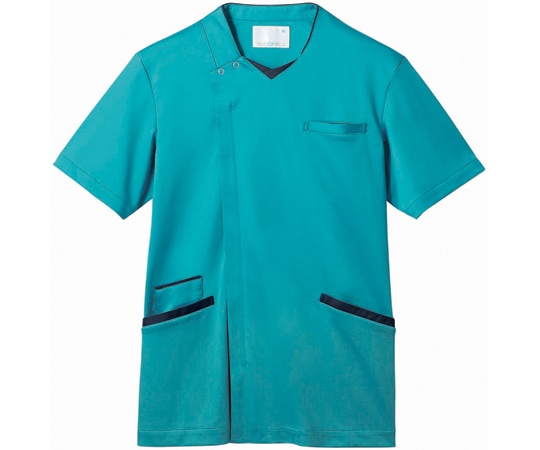 住商モンブラン スクラブ メンズ 半袖 ターコイズ/ネイビー M 72-1354 M 1枚(ご注文単位1枚)【直送品】