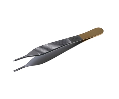 日本フリッツメディコ T/Cアドソン ピンセット 12cm 0.4チップ付有鈎 A001-012T 1本（ご注文単位1本）【直送品】