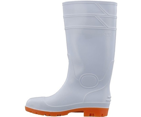 おたふく手袋 安全耐油長靴 白 24cm WW-704 1足(ご注文単位1足)【直送品】