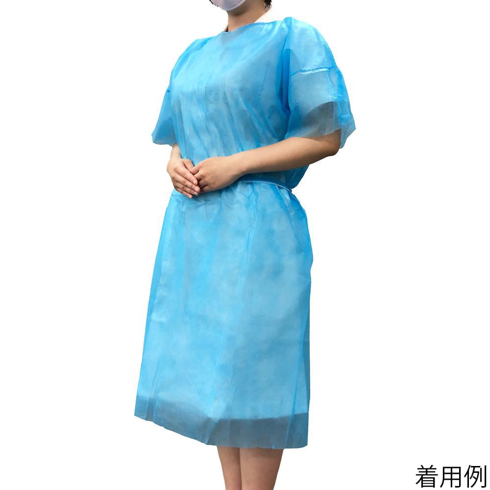 竹虎 フェルラックNo.50半袖 ブルー 50枚入 076490 1箱（ご注文単位1箱）【直送品】