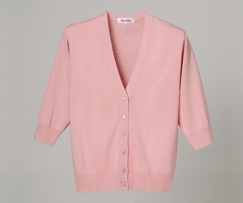 ディーフェイズ 抗ピル七分袖カーディガン ピンク LL D-1004 1枚（ご注文単位1枚）【直送品】