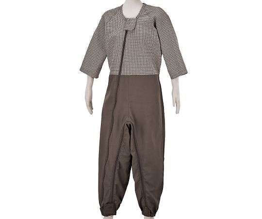 松本ナース産業 つなぎねまき ビンテージツイル WファスナーII型ホックカバー付 千鳥グリーン M 4600 1枚（ご注文単位1枚）【直送品】