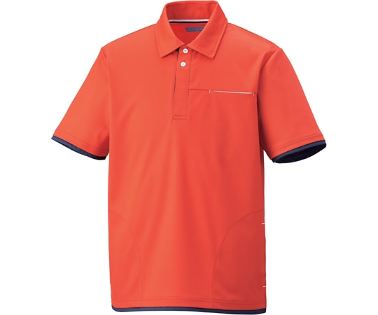 KAZEN ニットシャツ オレンジ 4L KZN234-24 1枚(ご注文単位1枚)【直送品】