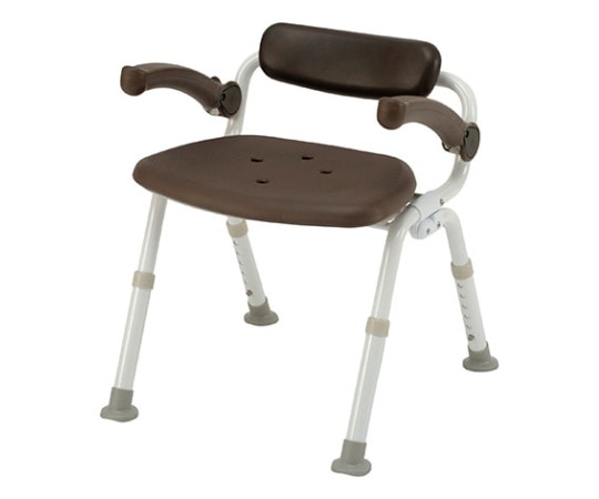 パナソニックエイジフリー シャワーチェア ユクリア ミドルSP腰当付おりたたみN ブラウン PN-L42021BR 1個（ご注文単位1個）【直送品】