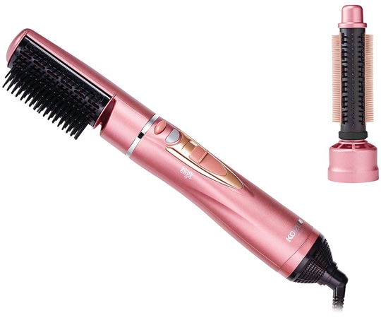 コイズミ マイナスイオンカーリングドライヤー 700W ブラシ2種 KHC5304P 1台（ご注文単位1台）【直送品】