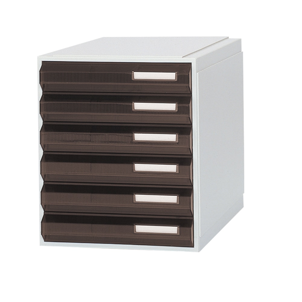 サカセ カセッター B4タイプ(引出6段)アンバー HB4-004 1個(ご注文単位1個)【直送品】