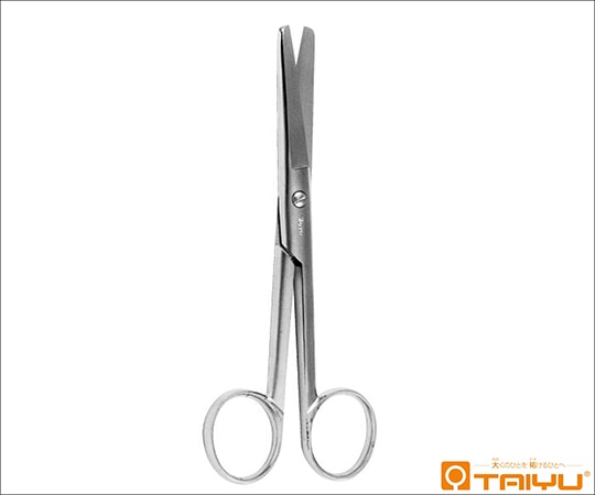 TAIYU（大祐医科工業） 外科剪刀 両鈍 反 ネジ止 全長14cm TY-100BS 1本（ご注文単位1本）【直送品】