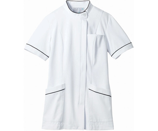 住商モンブラン ジャケット レディス 半袖 白/ネイビー L 73-2319 L 1枚（ご注文単位1枚）【直送品】