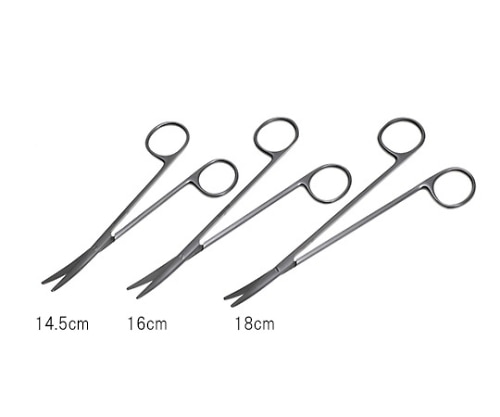 日本フリッツメディコ メエツエンバーム剪刀 16cm 曲 E320-459 1個（ご注文単位1個）【直送品】