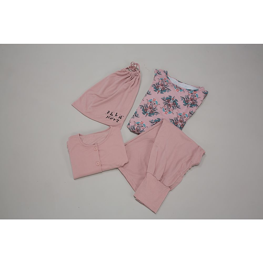 篠原化学 ネムレルパジャマ ~うっとり肌心地~ 3点セット（収納袋付き） ピンク  1組（ご注文単位1組）【直送品】