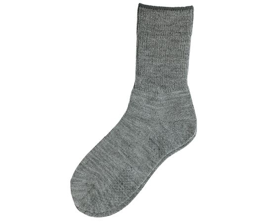 幸和製作所 テイコブじんわりあったかくつ下 婦人用 すべり止め付フィットタイプ グレー UK04N 1足(ご注文単位1足)【直送品】