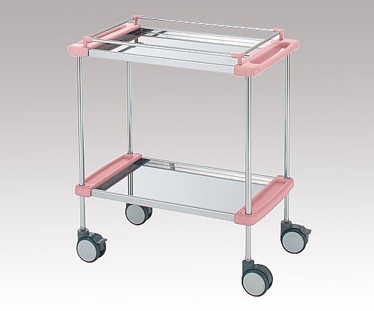 日進医療器 回診車（ナーシングカート）  引出し無し 2段ピンク 790×450×909mm TY416-2PK 1台（ご注文単位1台）【直送品】