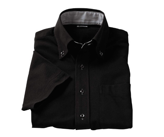 住商モンブラン ニットシャツ 兼用 半袖 黒 SSS ZK2712-1CB 1枚（ご注文単位1枚）【直送品】