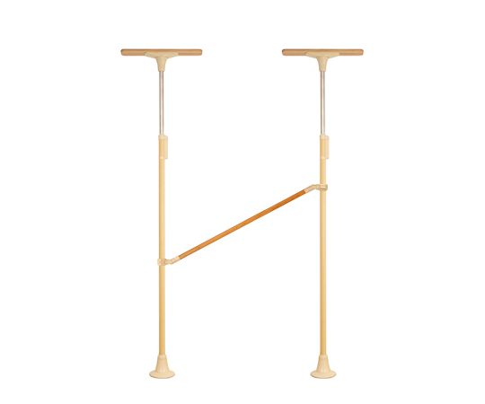 DIPPERホクメイ ベスポジBPZ Tベース レギュラーH型 木手すり 曲げ1200 セット BPZ-H2100-52 1個（ご注文単位1個）【直送品】