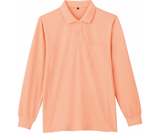 WHISEL（自重堂） 長袖ポロシャツ ライト オレンジ LL 85884 1枚（ご注文単位1枚）【直送品】