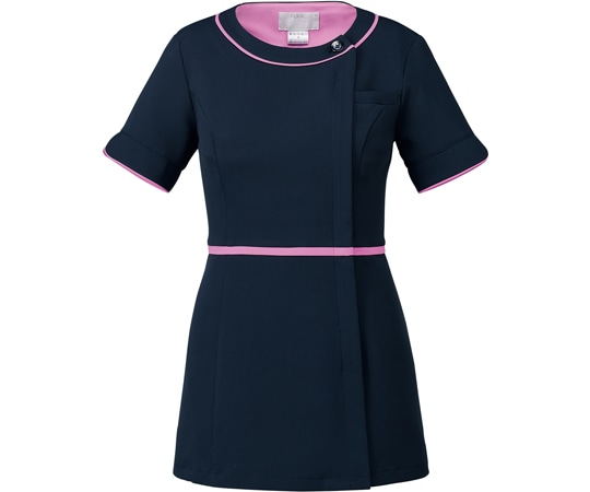 フォーク チュニック ダークネイビー×ランジアパープル SS 7056SC-17 1枚（ご注文単位1枚）【直送品】