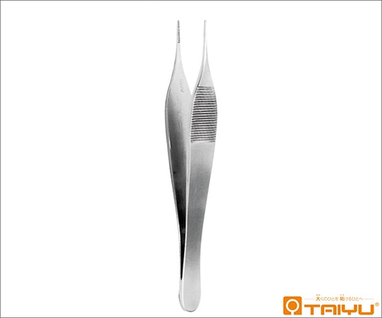 TAIYU（大祐医科工業） アドソン型鑷子 無鈎 筋無 併式 ダボ付 全長12.5cm TY-053AF 1本（ご注文単位1本）【直送品】