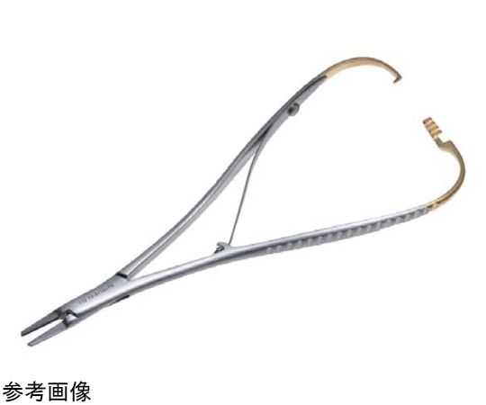 日本フリッツメディコ T/Cマッチュー・フレンチ持針器 14cm 0.4 チップ付 C015-014X 1本(ご注文単位1本)【直送品】